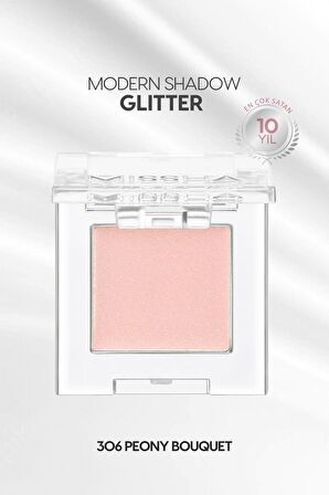 Kalıcı, Topaklanma Yapmayan, Simli Tekli Krem Far Modern Shadow Glitter (306 Peony Bouquet)