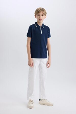 Erkek Çocuk Regular Fit Polo Yaka Pike Kısa Kollu Polo Tişört