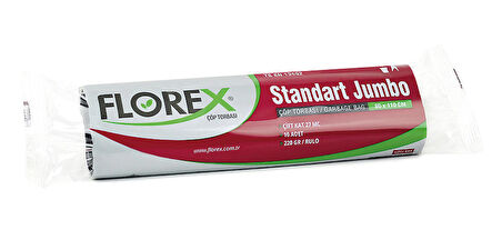 Florex Standart Jumbo Çöp Torbası Yıldız Katlama | 20 Rulo