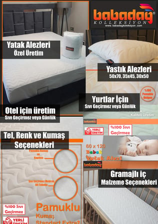 Yatak Alezi Kapitoneli Fitted (tam Sarar) 180gr.  Pamuk-polyester