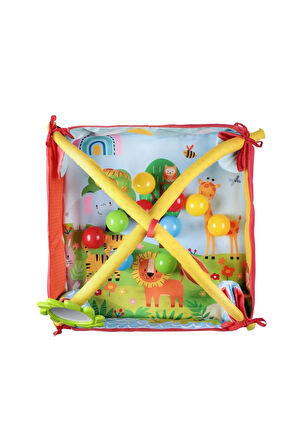 Toys Sevimli Bebek Oyun Halısı 3in1 Eğitici Oyuncak yenidoğan Oyun Halısı 10Adet Havuz Top Hediyeli