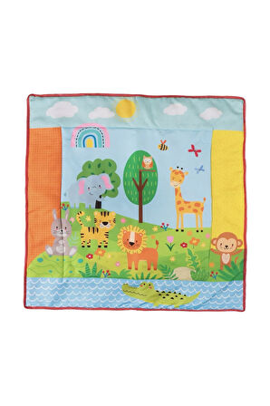 Toys Sevimli Bebek Oyun Halısı 3in1 Eğitici Oyuncak yenidoğan Oyun Halısı 10Adet Havuz Top Hediyeli