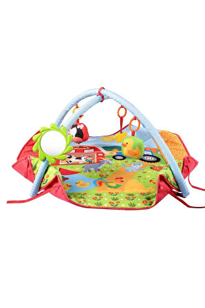 Toys Sevimli Bebek Oyun Halısı 3in1 Eğitici Oyuncak yenidoğan Oyun Halısı 10Adet Havuz Top Hediyeli