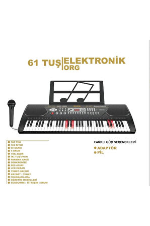 Toys TFL-328-21 Vlektro Kutulu 61 Tuş Büyük Lcd Ekranlı Elektronik Büyük Org