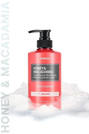Nemlendirici ve Besleyici Vücut Losyonu Kundal Honey & Macadamia Pure Body Lotion 500ml (Blanc)