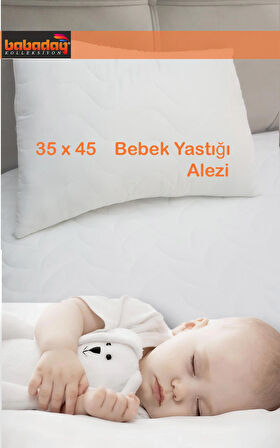 Yastık Alezi Bebek Yastığı Için 35x45cm Kapitoneli Fermuarlı