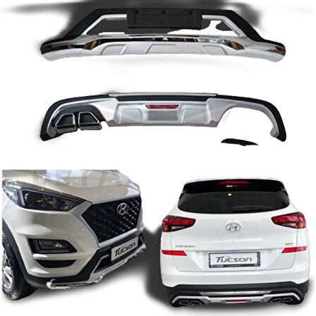 Blue Hyundai Tucson Ön Arka Koruma Difüzör 2018 - 2020