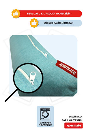 XPERMATE Sarılma Yastığı , Uyku Yastığı , Bacak Arası Yastığı Dikdörtgen 150x25 cm AçıkMavi