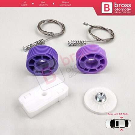 Bentley Continental MK1 GT GTC 3W 393 394 2003-2011 İçin Elektrikli Arka Cam Kriko Tamir Seti