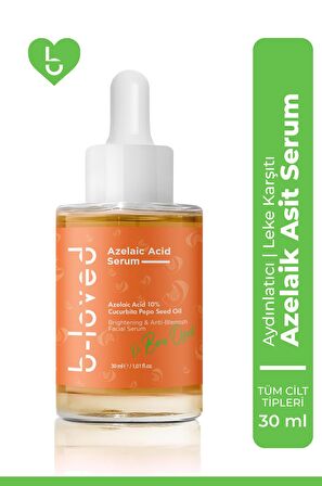 Leke Karşıtı %10 Azelaik Asit Serumu - Kabak Çekirdeği Yağı Ile Cilt Aydınlatma Ve Eşitleme-30 ml
