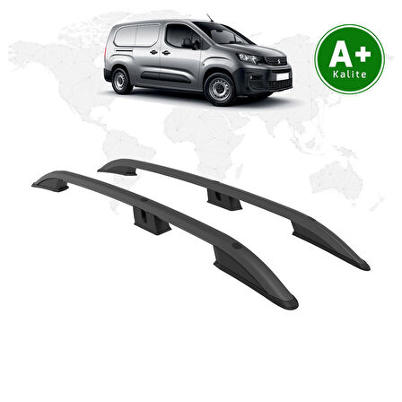Peugeot Partner Tavan Çıtası Uzun Şasi 2019 Model ve Sonrası Siyah