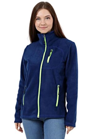 Kadın Polar Tam Fermuarlı Outdoor 3 Cepli Spor Polar Ceket