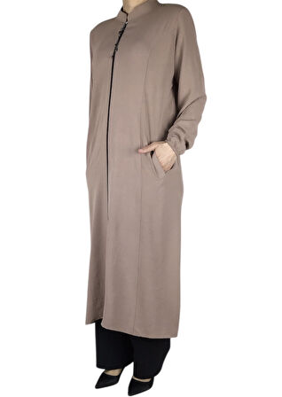 KADIN AYROBİN KUMAŞ ÖNÜ FERMUARLI VATKALI CEPLİ KAP