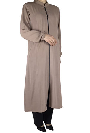 KADIN AYROBİN KUMAŞ ÖNÜ FERMUARLI VATKALI CEPLİ KAP