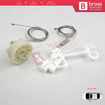 Fiat Abarth Punto Grande Evo MK3 199 2005-2024 51723316 İçin Elektrikli Ön Sol Cam Kriko Tamir Seti