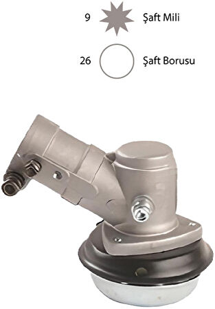 Tırpan Kafa Grubu Komple26 MM 9 Yıldız