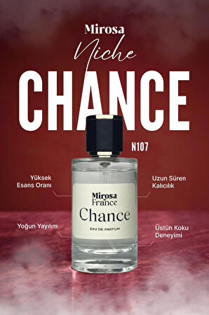 Mirosa de France Chance Niche Collection Yüksek Kalıcı Kadın Parfum EDP Premium Kutu 50ml N107