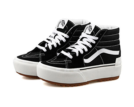 Vans Siyah Kadın Yüksek Taban Süet Kanvas Lifestyle Ayakkabı VN0A4BTW5ZN1 UA SK8-Hi Stacked