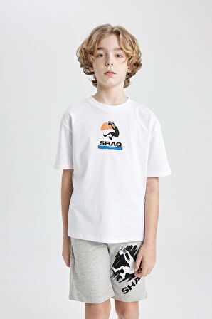 DeFacto Erkek Çocuk Shaquille O'Neal Oversize Fit Bisiklet Yaka Kısa Kollu Tişört C0411A824SMWT34