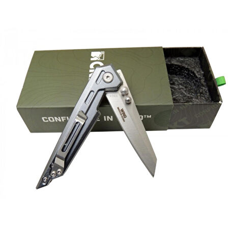 CRKT Wing Çelik Çakı 3301 GRİ 18 CM