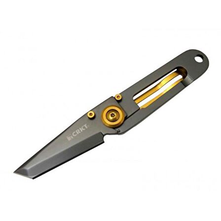 Crkt Kapanabilir Gold İşlemeli Cep Çakısı Tesbih Hediyeli  5500TG 14 CM