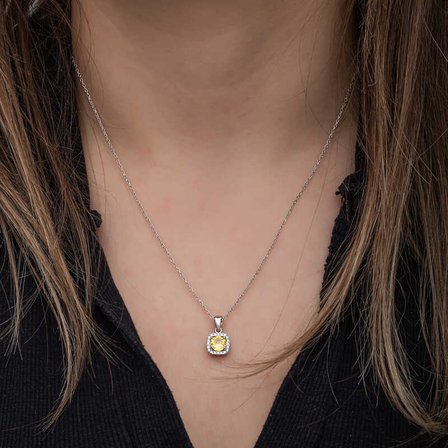 925 Ayar Gümüş Sarı Baget Taşlı Set​