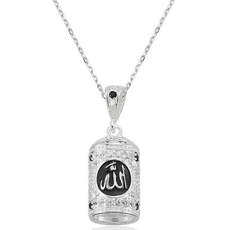 925 Ayar Gümüş Allah Yazılı Cevşen Kolye