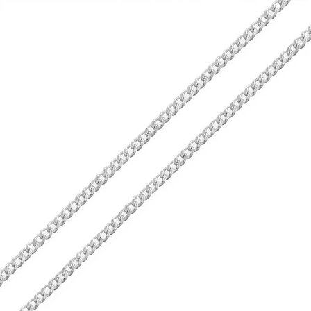 925 Ayar Gümüş Micro Kaplama Gurmet Zincir (50 cm)