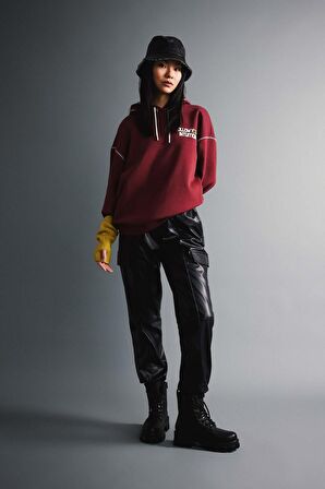 DeFacto Coool Jogger Pantolon Suni Deri Beli Paçası Lastikli Kargo Cepli B0455AX23WNBK27