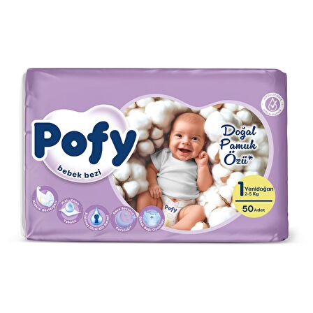 Pofy Yenidoğan 1 Bebek Bezi 2-5 kg 50 Adet