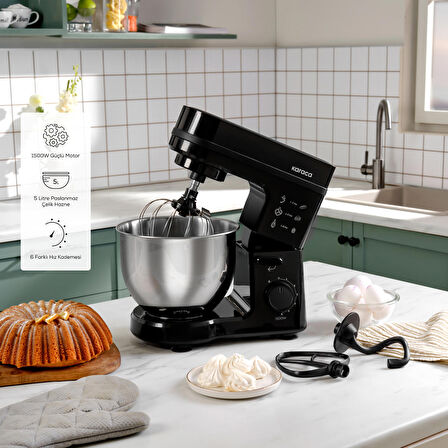 Karaca Maestrochef Stella Stand Mikser Siyah 1500w 5 Litre