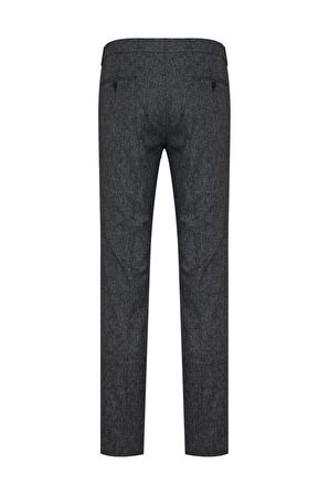 Lacivert Desenli Slim Fit Kumaş Pantolon | 42