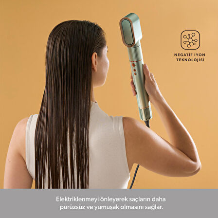 Homend Hairmony 4606H Saç Kurutma ve Şekillendirme Seti Su Yeşili