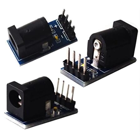 DC-005 5.5 x 2.1 mm Siyah DC Güç Adaptörü Jak Soketi Modülü