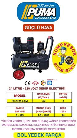 Puma 24 Litre Yüksek Verimli Kompresör (Yağsız)