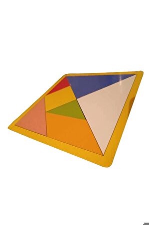 Ahşap Geometrik 3 Çizgi Şekiller 18*18 cm