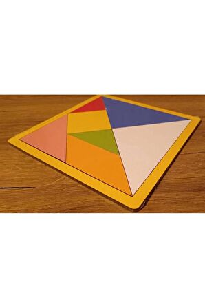 Ahşap Geometrik 3 Çizgi Şekiller 18*18 cm