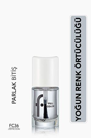 Flormar Yoğun Pigmentli Parlak Oje (ŞEFFAF) - Full Color Nail Enamel - Fc36 Crystal Glam - 8690604313266