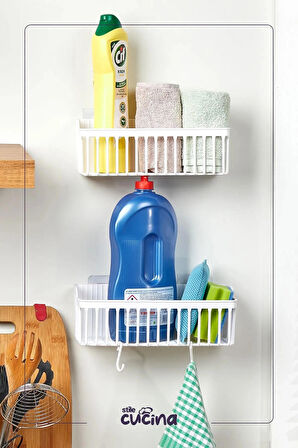 2'li Duş Rafı Düzenleyici Organizer Banyo Rafı Organizer Şampuanlık 