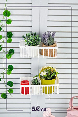 2'li Duş Rafı Düzenleyici Organizer Banyo Rafı Organizer Şampuanlık 