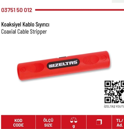 Koaksiyek Kablo Sıyırıcı