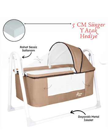 babydoor Nest First Class Portatif Sepet Beşik Silinebilir Kumaş 5 CM SÜNGER YATAK Hediyeli