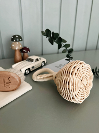 Rattan Çıngırak Bebek Oyuncağı Bambu Mintcollection