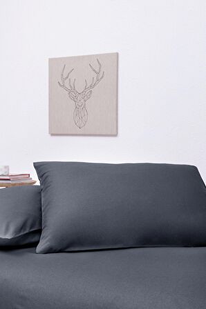 Yataş Bedding Noah Standart Yastık Kılıfı 2'li 50 x 70 cm - Antrasit