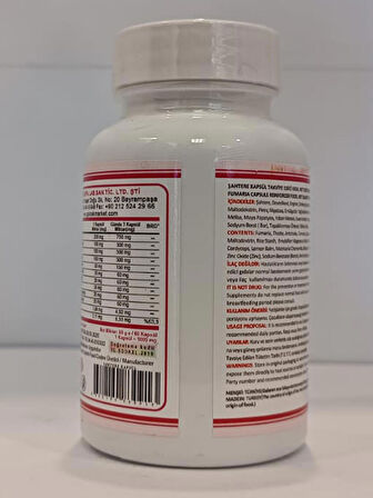 Şahtere Kapsül (FUMARİA CAPSULE) 60 Adet
