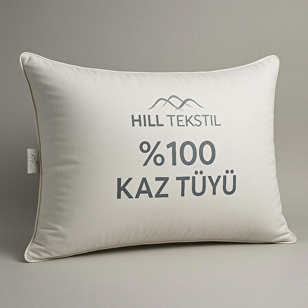 HILL TEKSTİL50X70 ELIZZA KAZ TÜYÜ YASTIK - BİYELİ