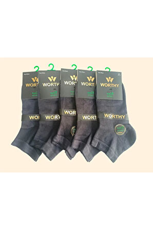 5'li Erkek Dikişsiz Bambu Patik Bilek Çorap