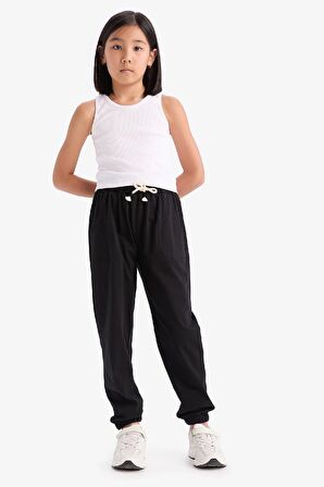 DeFacto Kız Çocuk Esnek Belli Cepli Jogger Eşofman Altı Z8779A625SMBK81