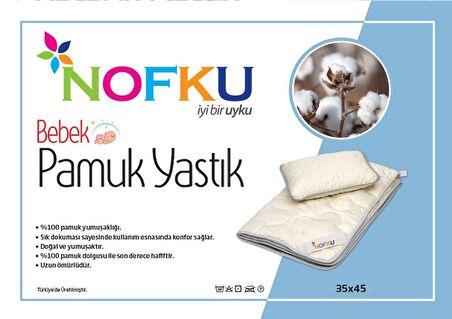 Nofku Bebe Pamuk Yastık 35X45