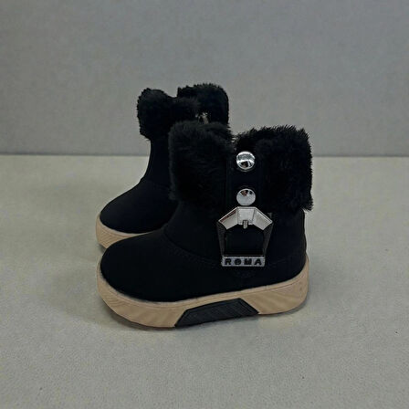 UNISEX ÇOCUK KAYMAZ TABAN TÜY DETAYLI BOT 